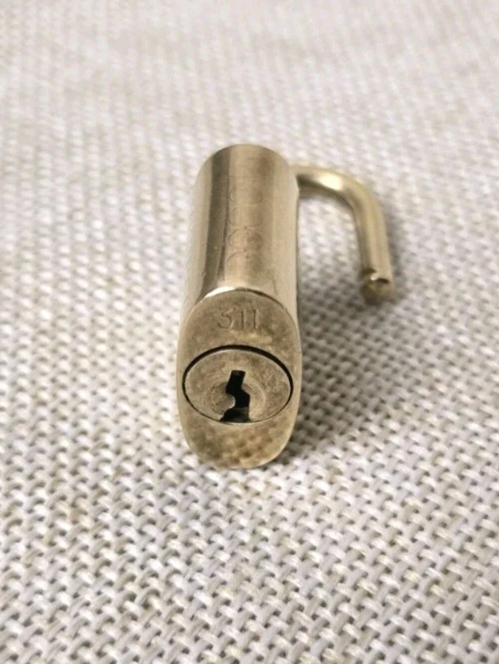 Louis Vuitton Lock and Key #311 Padlock Authentic Gold Bag Charm